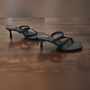 Vivaia Square-Toe Mid Heel Strappy Sandals (Alina) Black EU 41.5 US 10